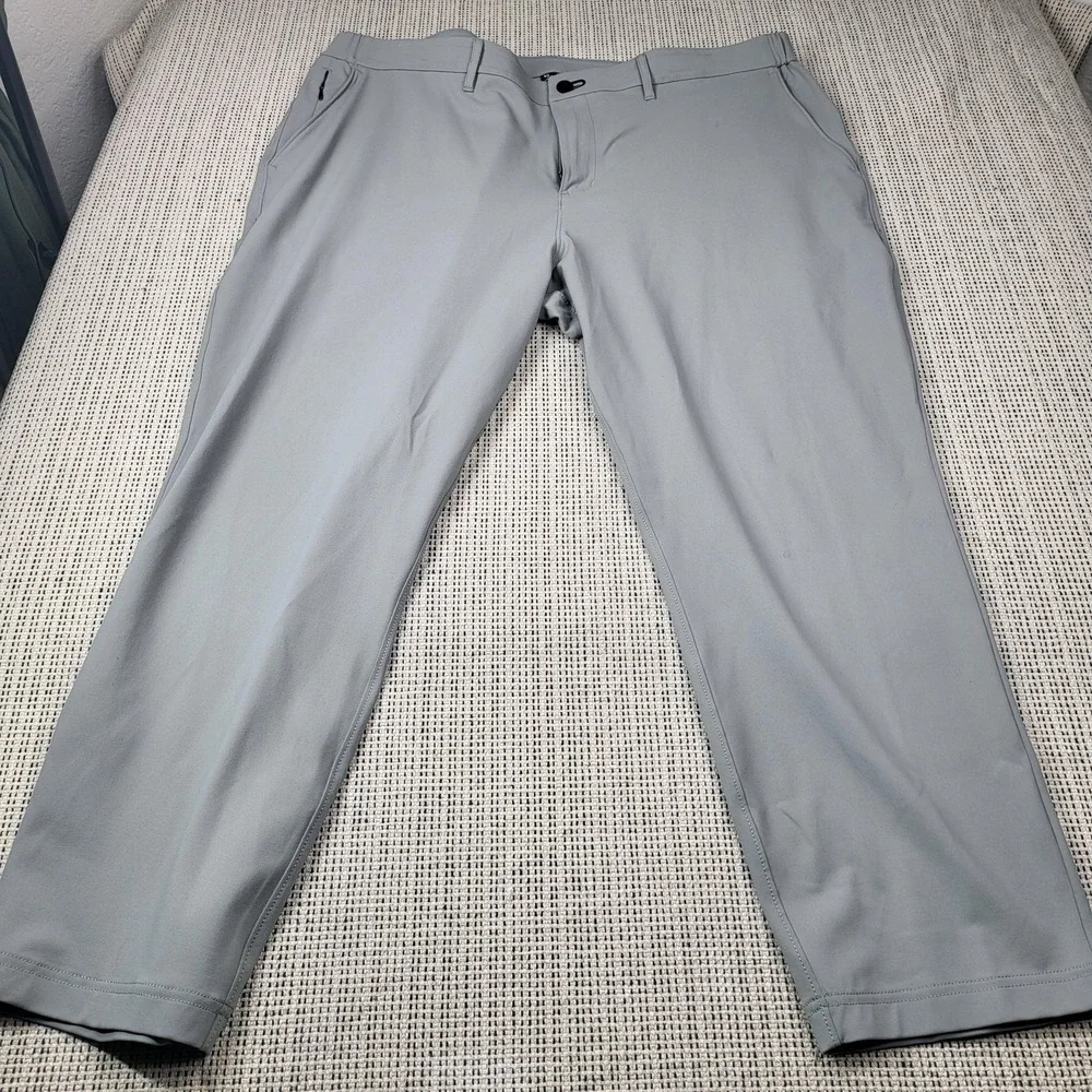 Public Rec Pants‎ Mens 40x28 Gray Chino Stretch Casual Travel Tech Golf Outdoor